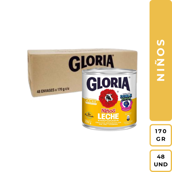 Leche Niños GLORIA Caja 48 Latas 170g c/u